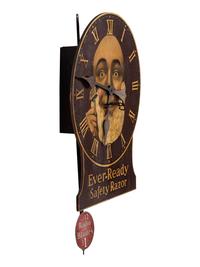 An Ever-Ready Safety Razor Wooden Advertising Wall Clock