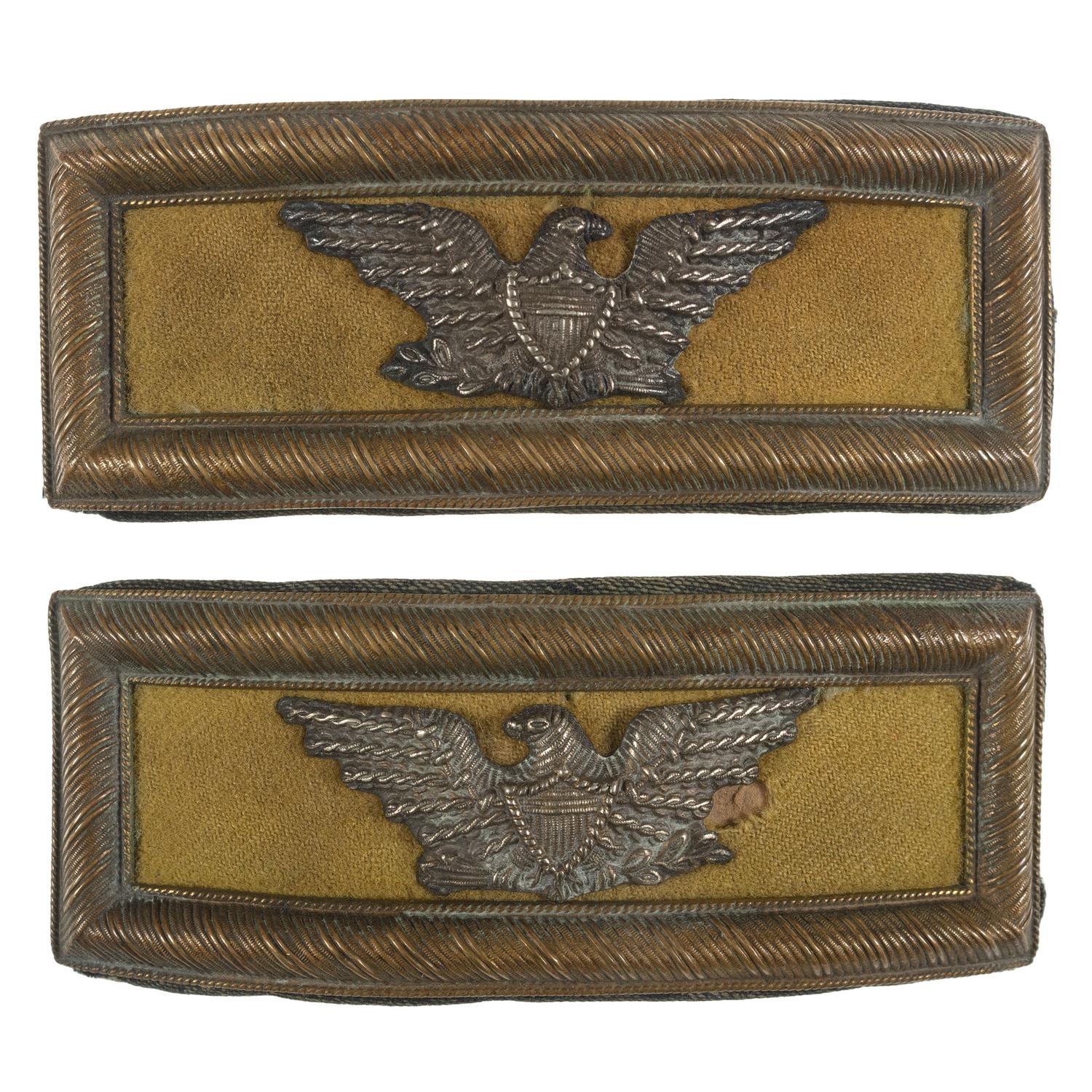 Civil War Smith patent colonel of cavalry shoulder straps.