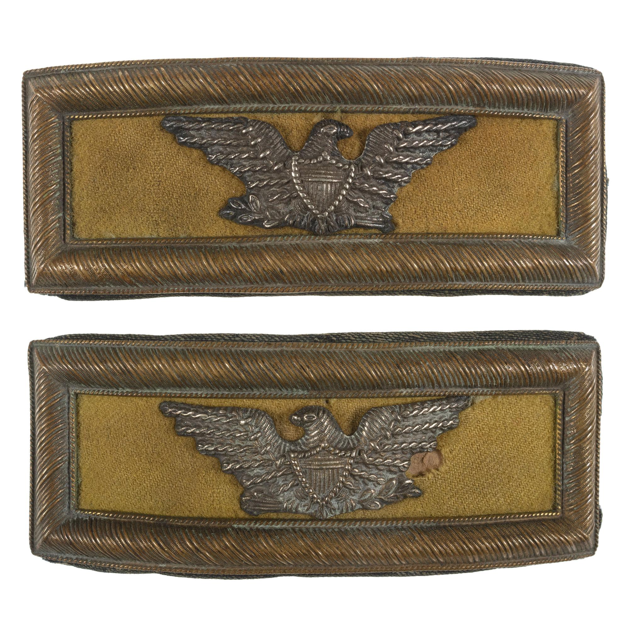 Civil War Smith patent colonel of cavalry shoulder straps.