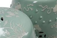 A Pair of Celadon Glazed Porcelain Garden Seats