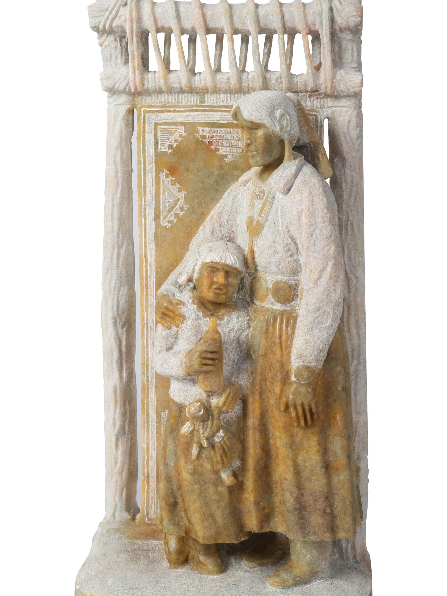 untitled, weaver and child