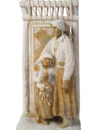 untitled, weaver and child