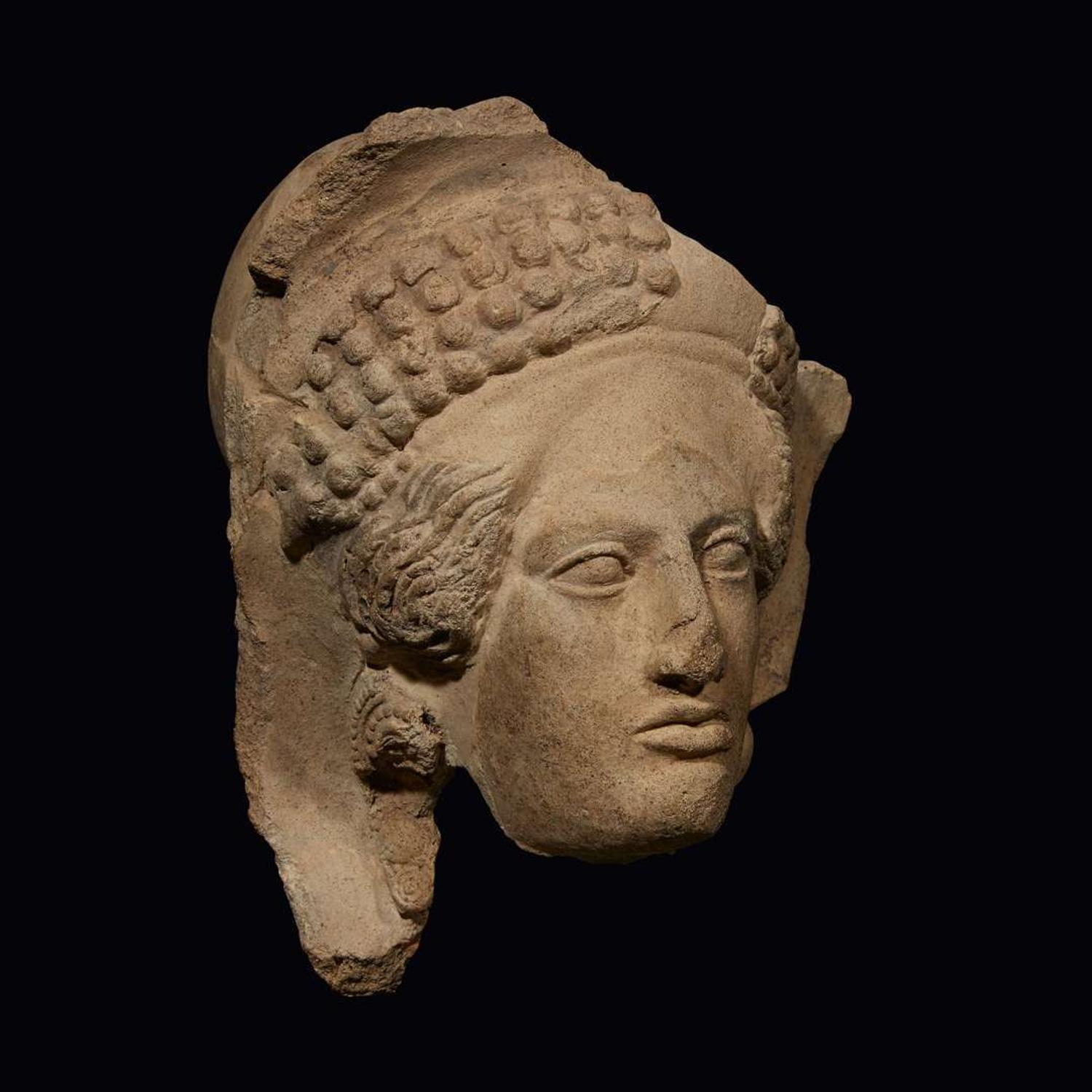 ETRUSCAN HEAD OF A FEMALE 4th Century BC