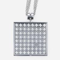 A contemporary 18K white gold and diamond necklace