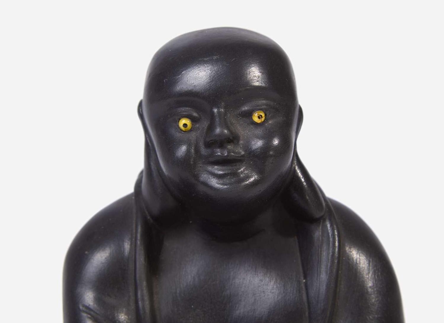 A Wedgwood Black Basalt Figure of Buddha, UK, circa 1910