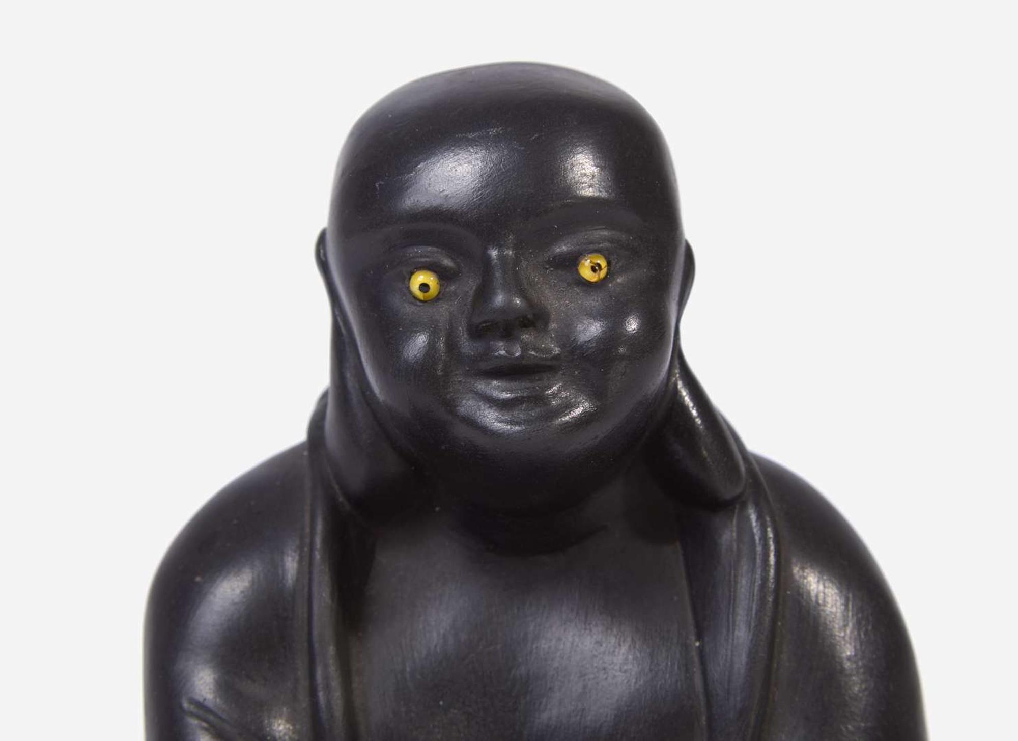 A Wedgwood Black Basalt Figure of Buddha, UK, circa 1910