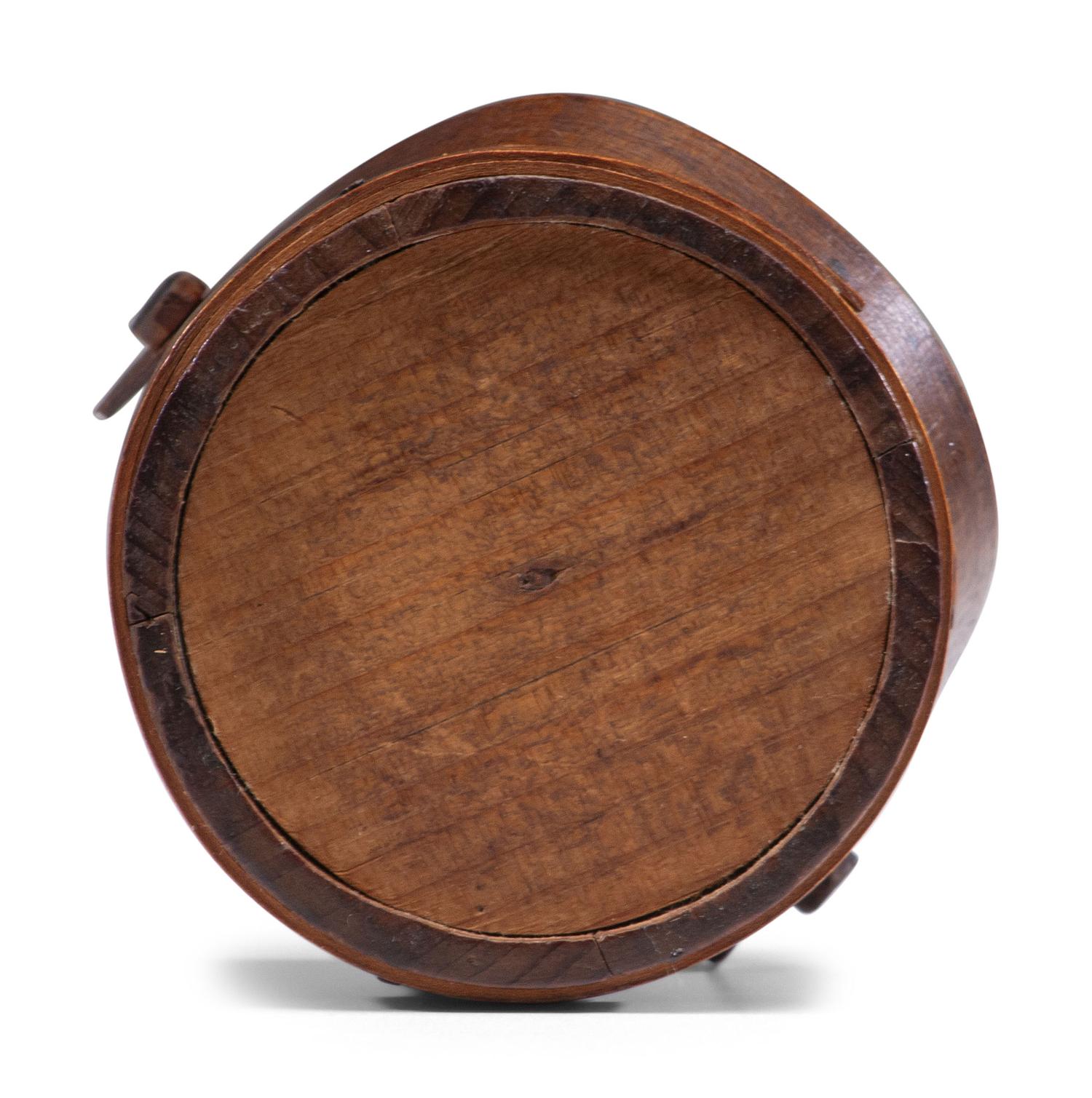 A Miniature Lidded Firkin