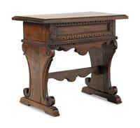 An Italian Baroque Walnut Side Table