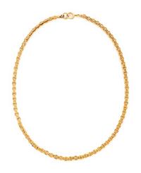 YELLOW GOLD TEXTURED LINK NECKLACE