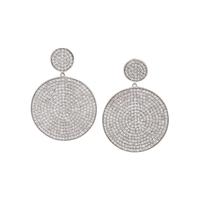 DIAMOND AND STERLING SILVER EARRINGS