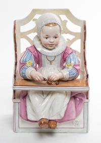 A Continental Porcelain Figure Height 11 3/8 inches.