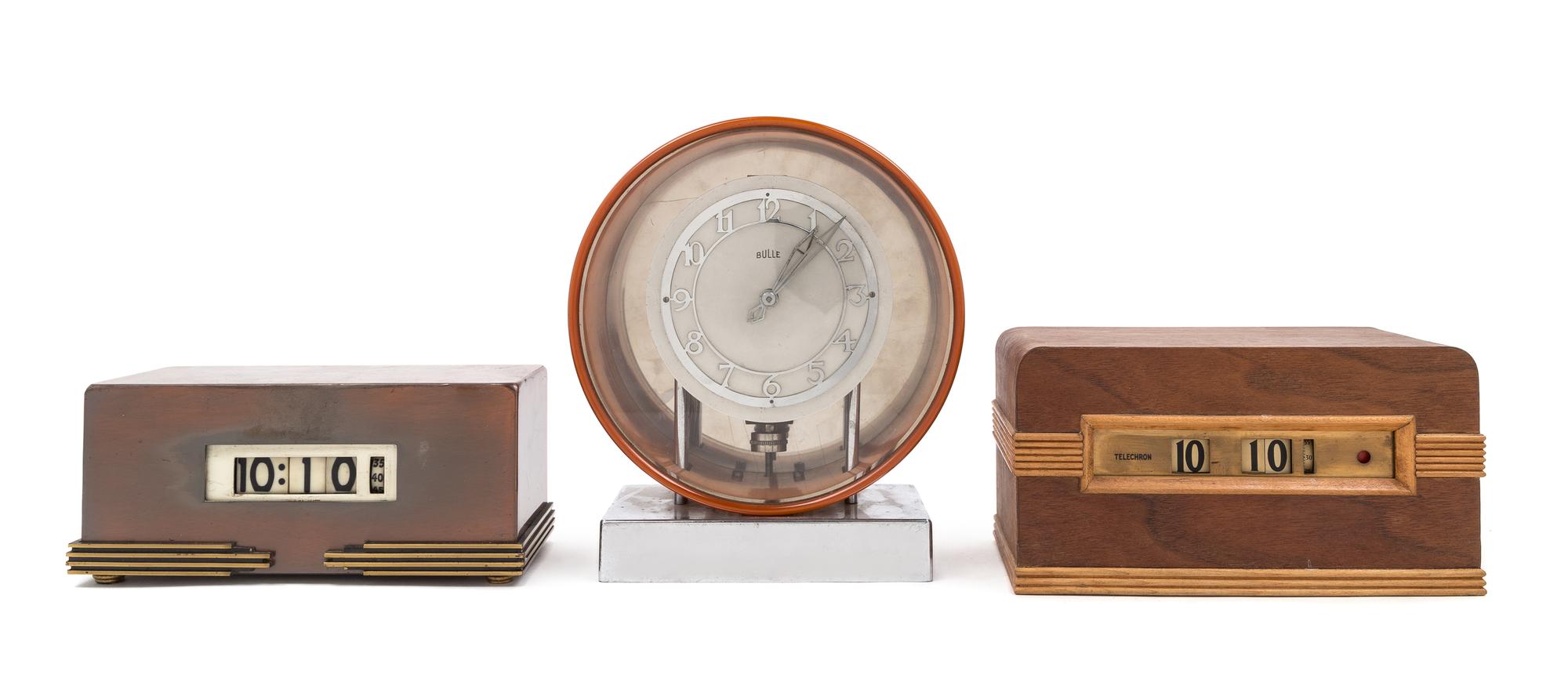 Art Deco, FIRST HALF 20TH CENTURY, a group of 3 clocks
