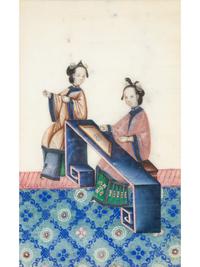 A Set of Seven Chinese Export Pith Paintings