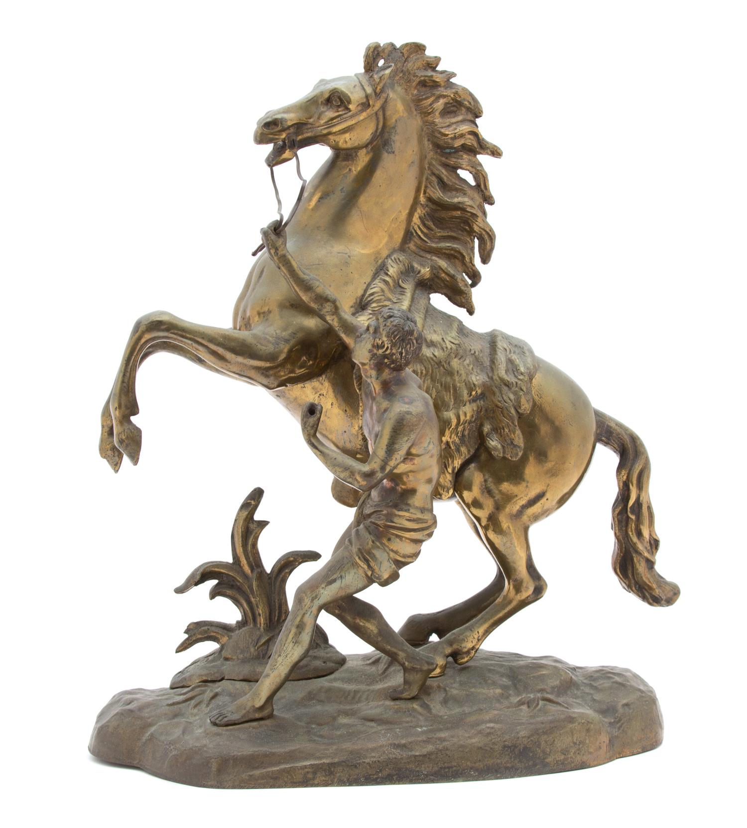 A Reproduction Bronze Cheval de Marly Height 15 1/2 x length 12 1/2 inches. — 20TH CENTURY