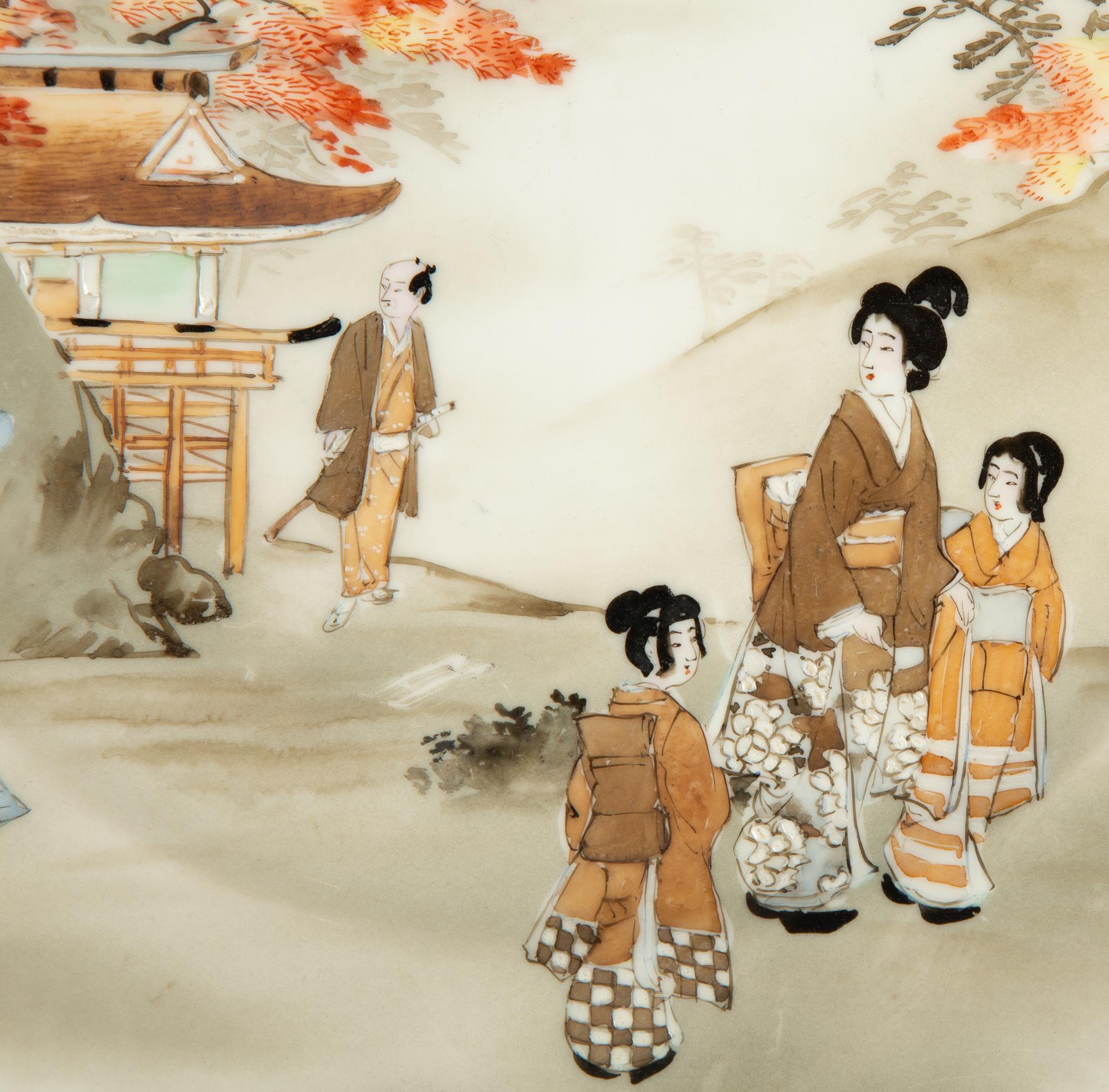Three Japanese Painted Porcelain Chargers — 20th Century