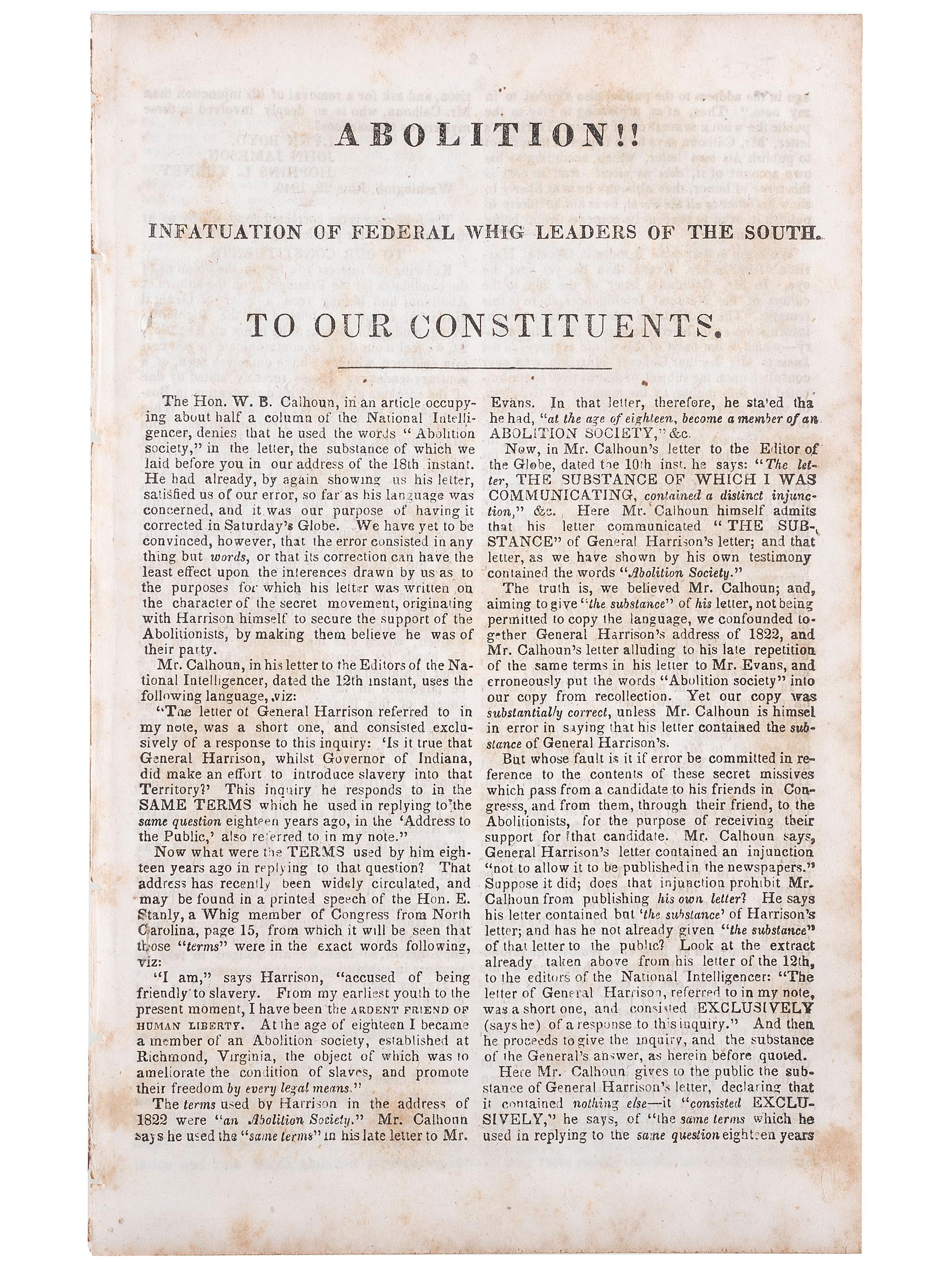 [SLAVERY & ABOLITION]. A group of Stephen Douglas pamphlets related to enslavement, comprising:
