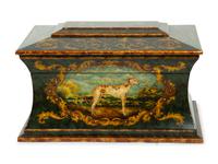 A Large Painted Wood Table Casket — LATE 20TH CENTURY
