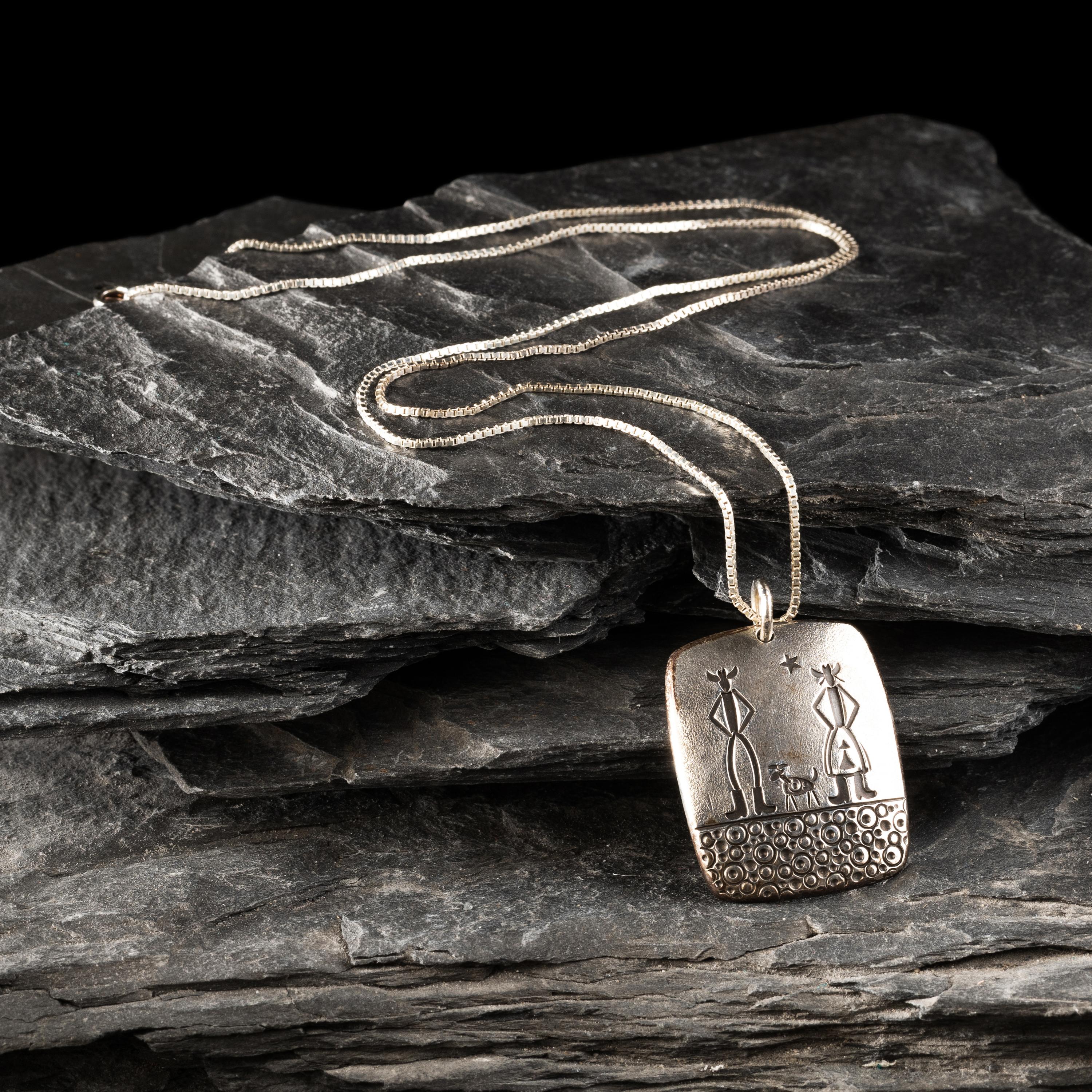 Norbert Peshlakai (Diné, b. 1953) — Silver Belt Buckle and Pendant