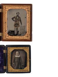 [EARLY PHOTOGRAPHY]. 9 cased images featuring interesting subjects, all housed in Union cases.