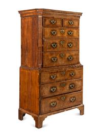A George II Walnut Chest-On-Chest