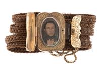 [EARLY PHOTOGRAPHY]. 3 pieces of Daguerreian jewelry.