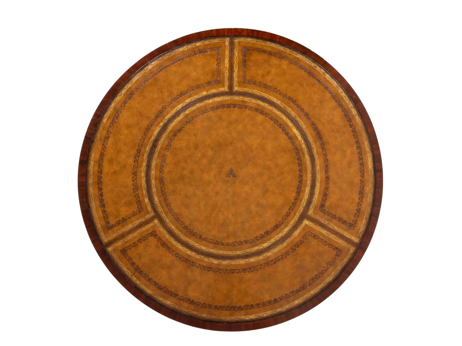 A Regency Style Gilt Metal Mounted Mahogany Drum Table — MAITLAND-SMITH, 20TH CENTURY