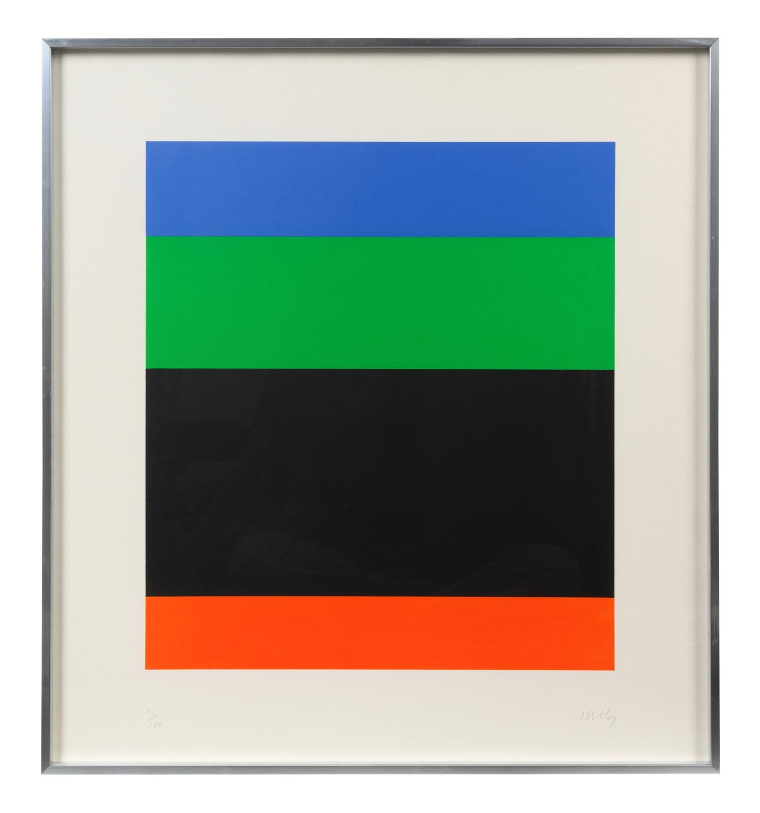 Blue Green over Black Red