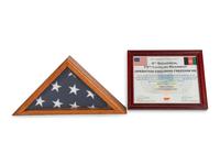 An Operation Enduring Freedom United States Flag Presentation Gifted to Mike Ditka Formerly Displayed at Mike Ditka's Restaurant