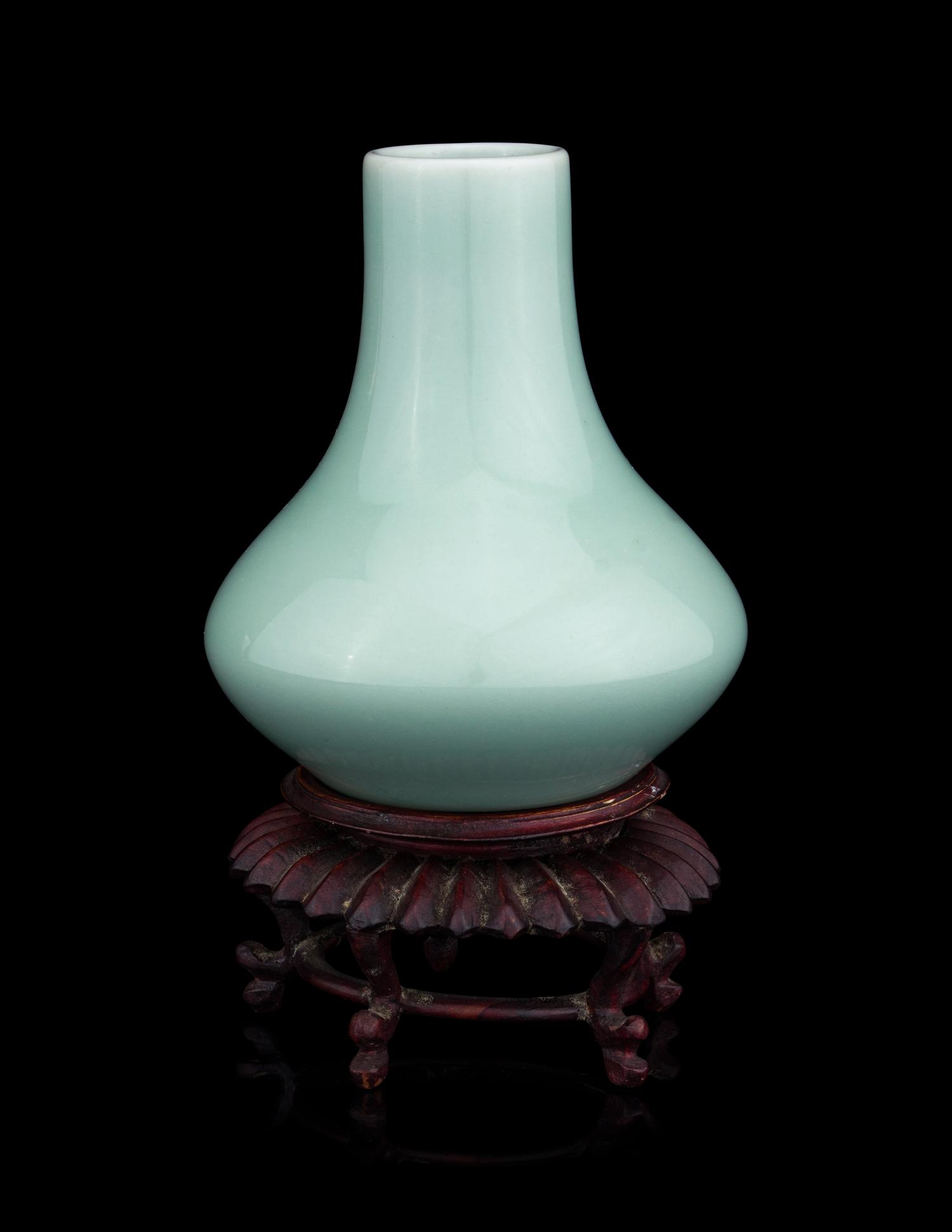 A Chinese Celadon Glazed Porcelain Vase