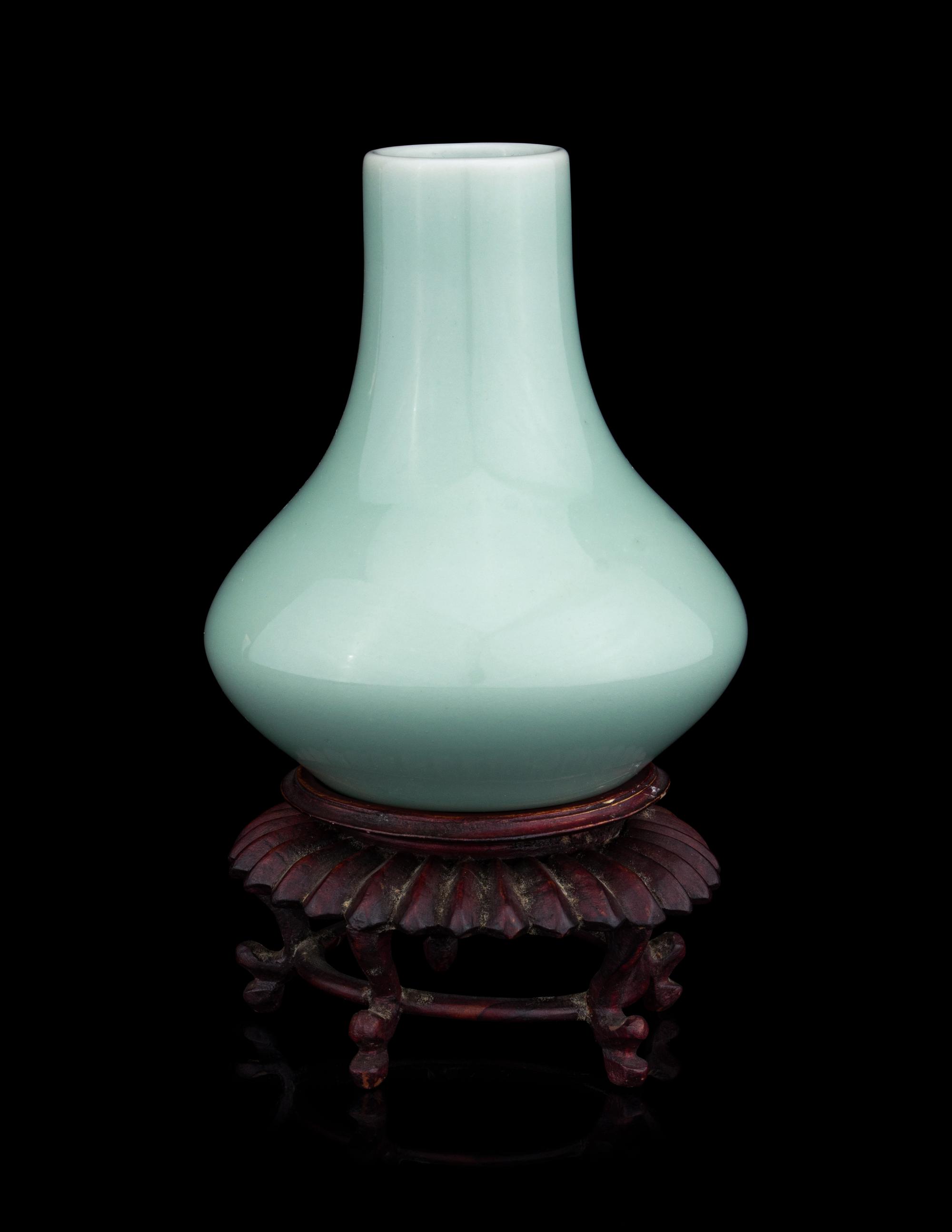 A Chinese Celadon Glazed Porcelain Vase
