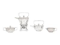 Arts and Crafts Silver Four-Piece Tea and Coffee Service