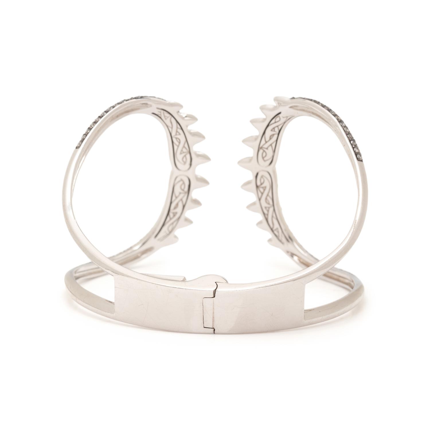 STEPHEN WEBSTER, WHITE GOLD AND DIAMOND 'SHARK JAW' CUFF BRACELET