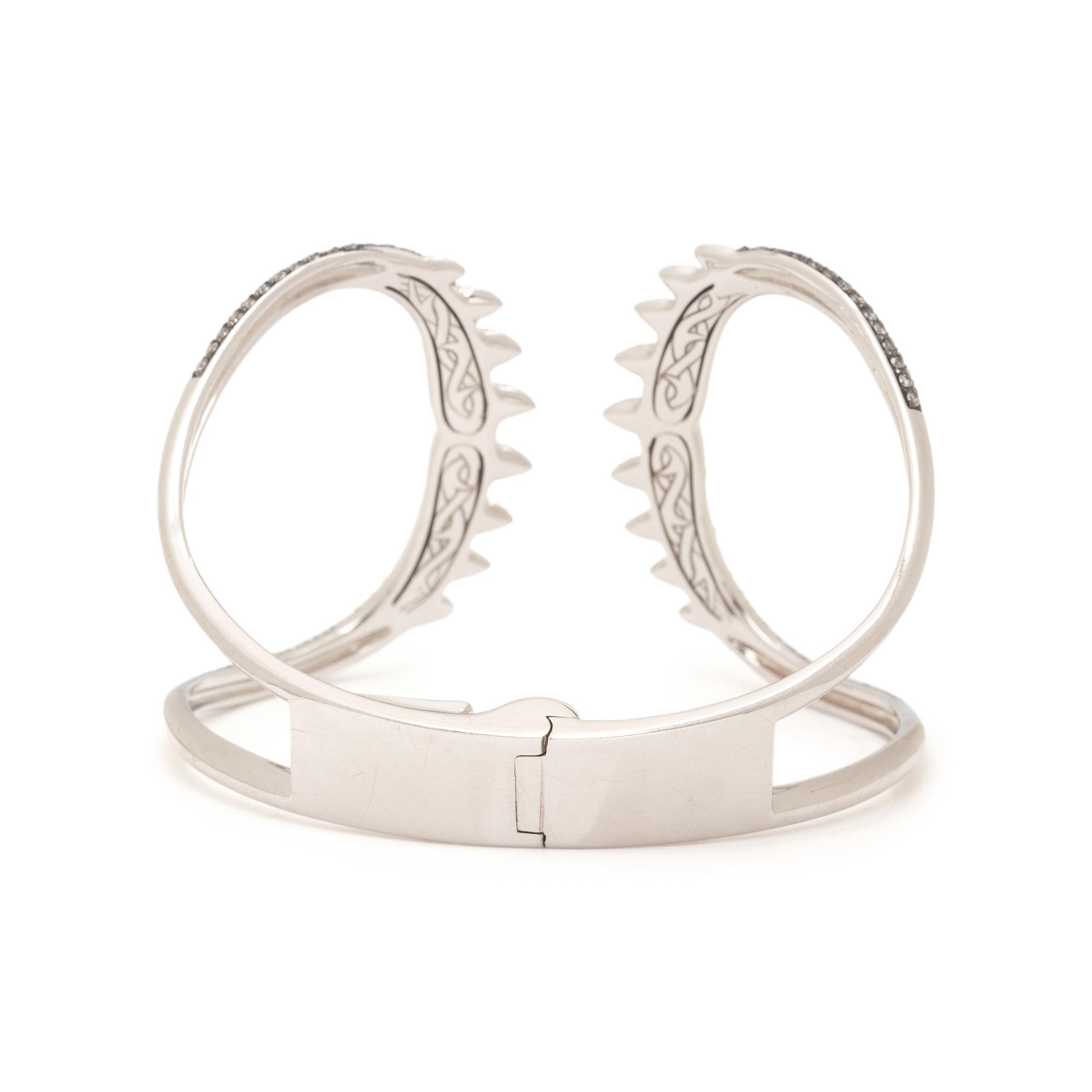 STEPHEN WEBSTER, WHITE GOLD AND DIAMOND 'SHARK JAW' CUFF BRACELET