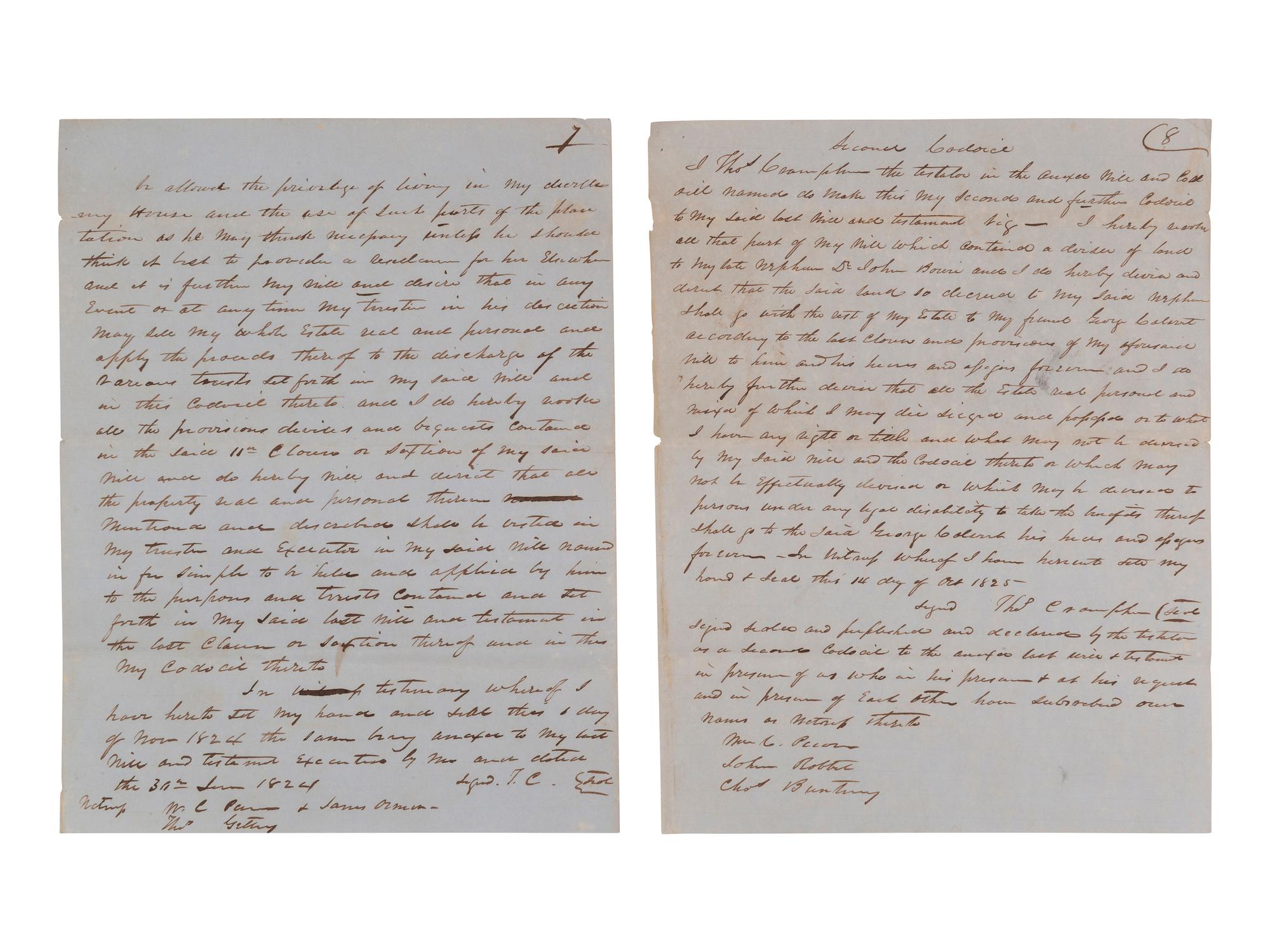 [ENSLAVEMENT] Last will and testament of Thomas Cramphin of Montgomery County, MD, involving slaves