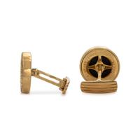 Yellow Gold, Diamond, and Coin Cufflinks