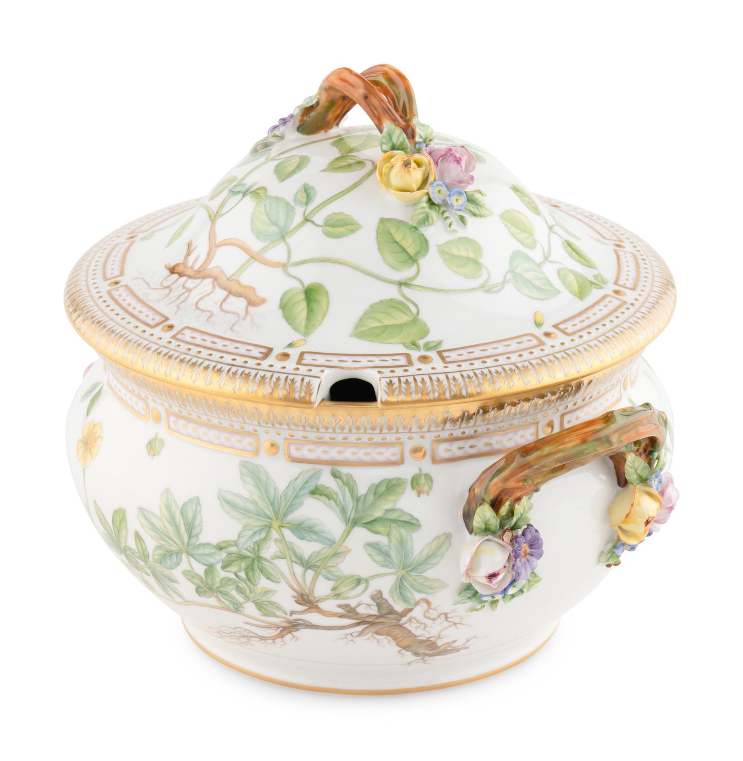 A Royal Copenhagen Flora Danica Porcelain Covered Tureen