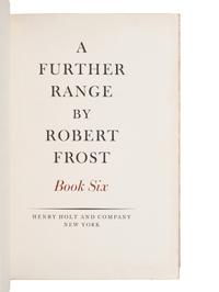 FROST, Robert (1874-1963). A Further Range. New York: Henry Holt and Company, 1936.