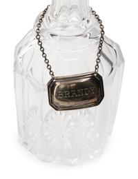 Six English Cut and Etched Glass Decanters