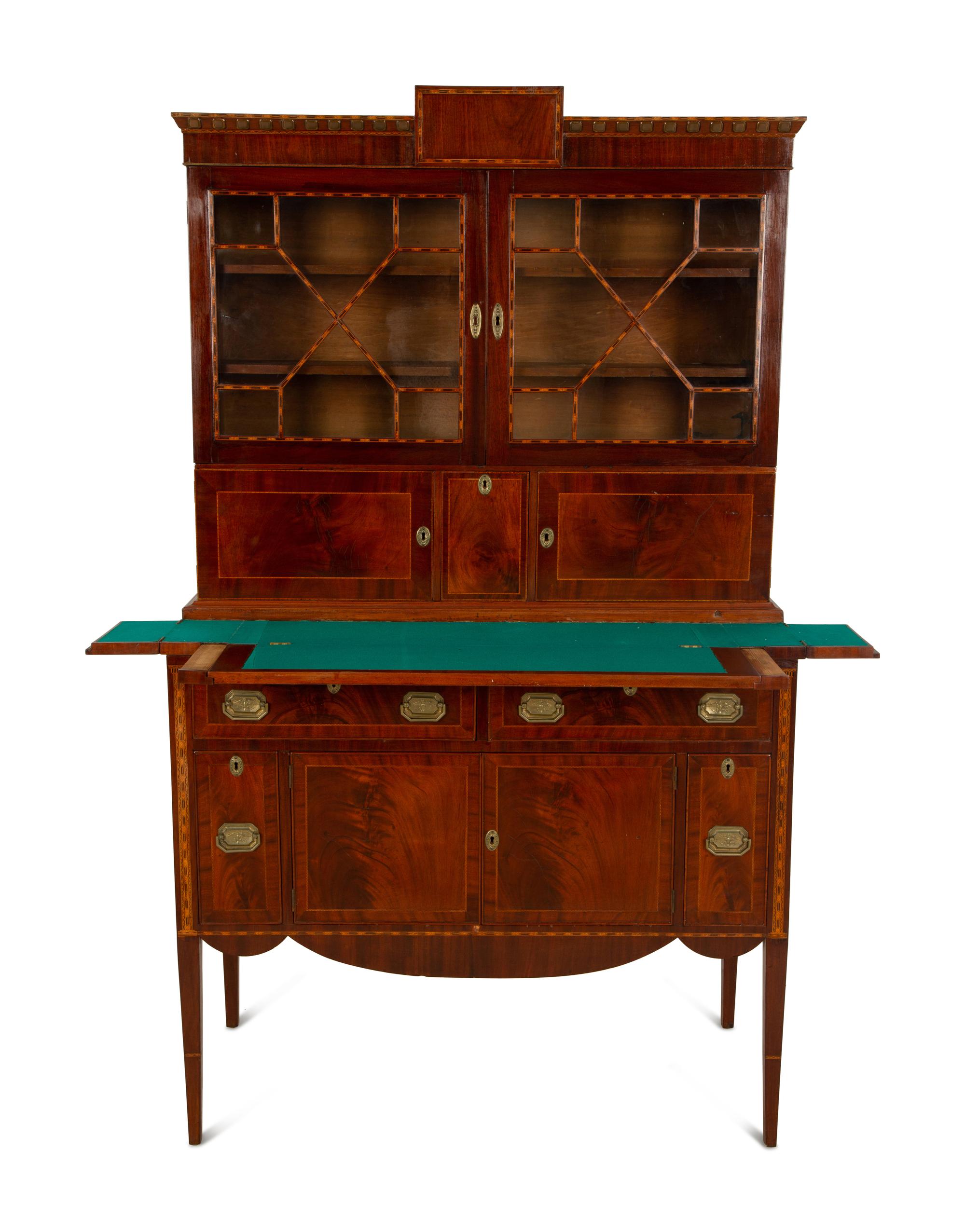A Federal Inlaid Mahogany Writing Desk — 19th Century