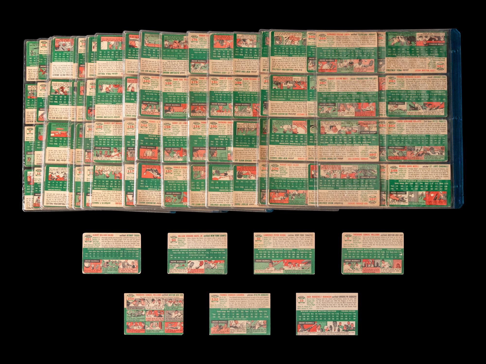 A Near Set of 1954 Topps Baseball Cards (248/250)