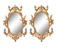 A Pair of George II Giltwood Mirrors