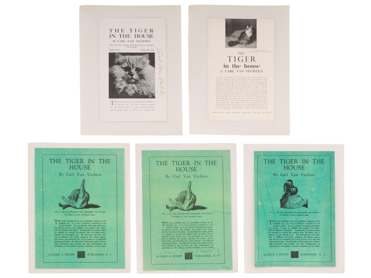 VAN VECHTEN, Carl. Collection of photos and ephemera, many related to Black culture.