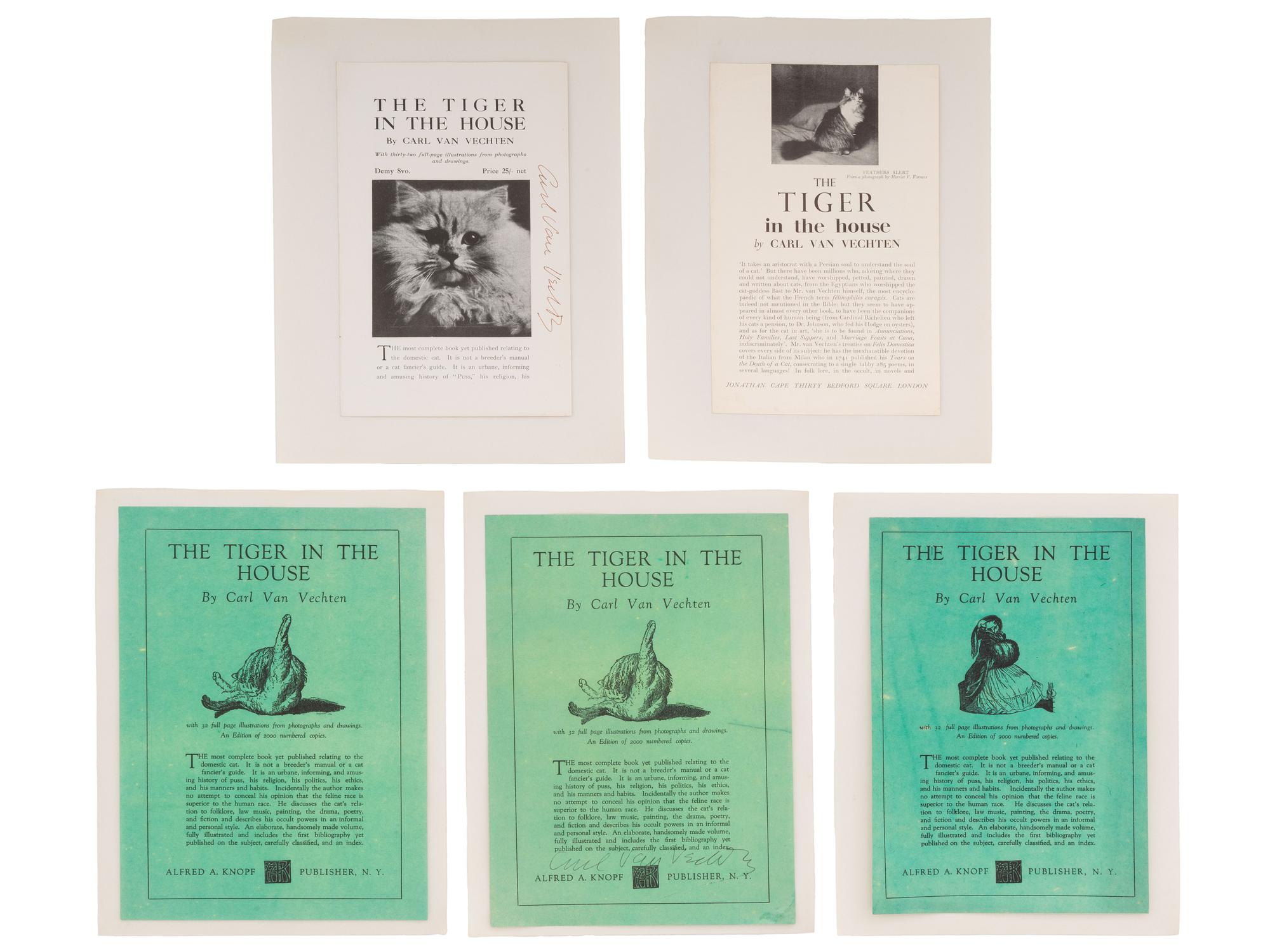 VAN VECHTEN, Carl. Collection of photos and ephemera, many related to Black culture.