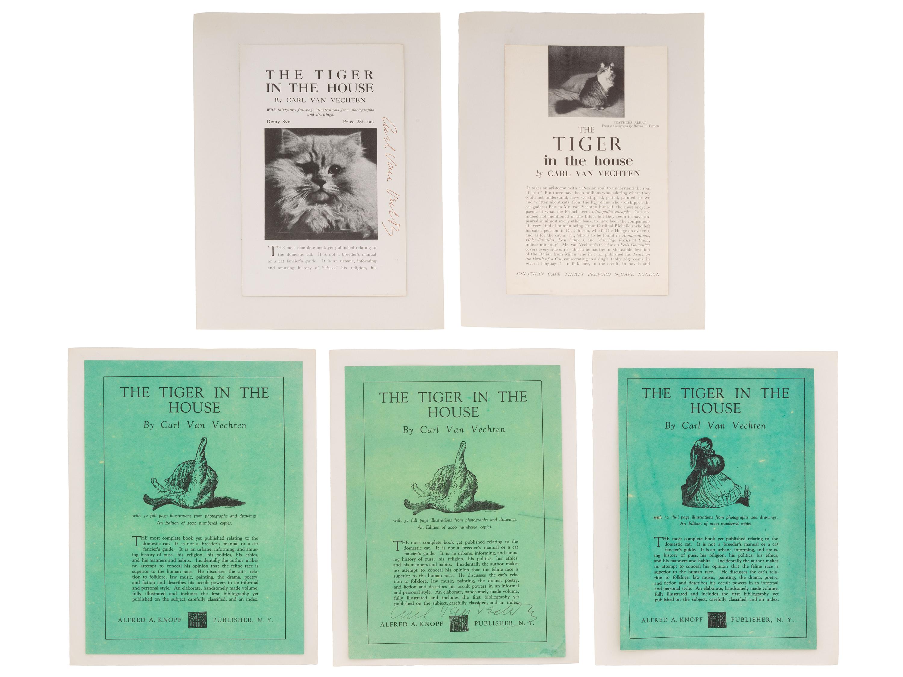 VAN VECHTEN, Carl. Collection of photos and ephemera, many related to Black culture.