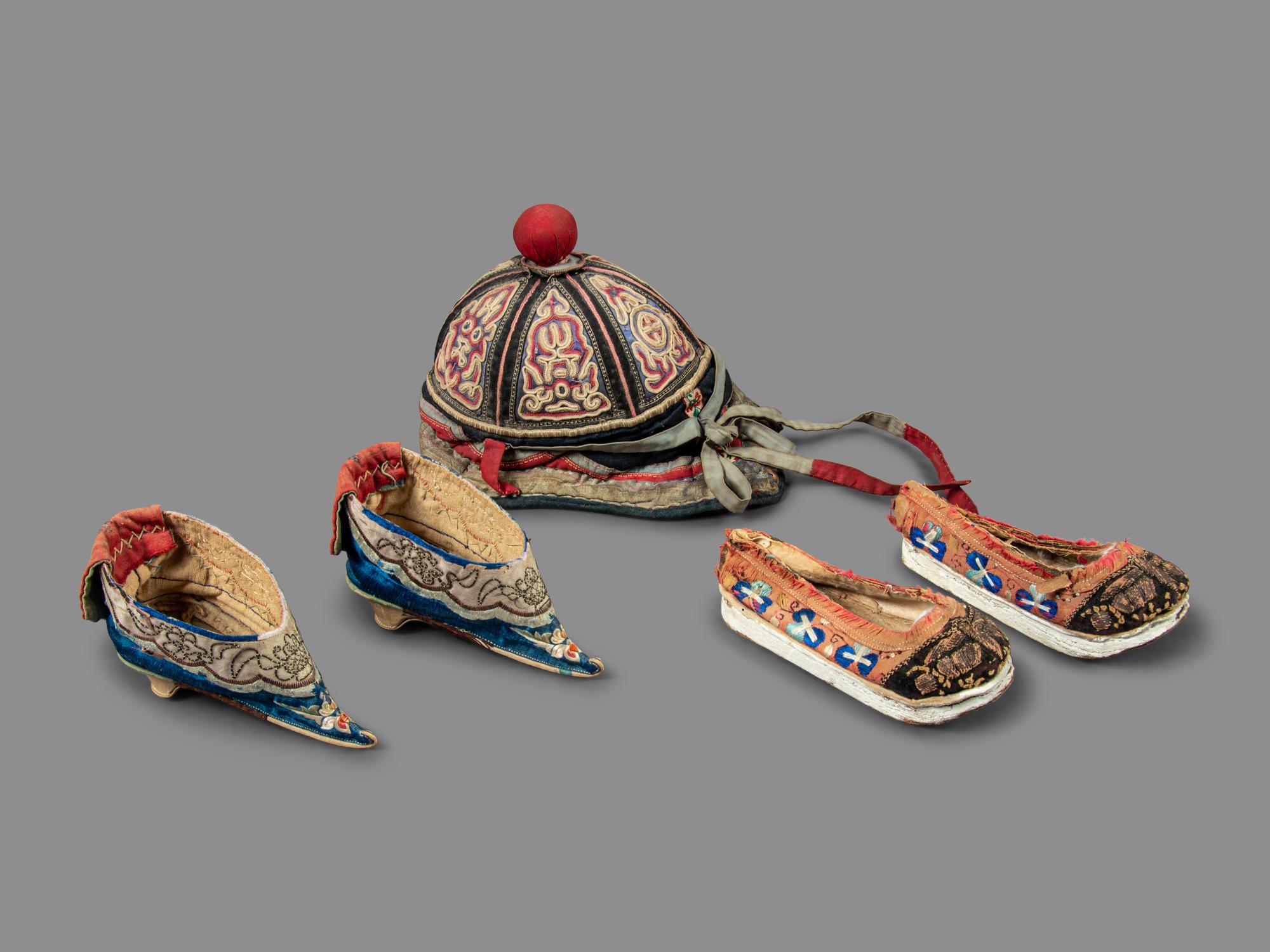 Four Chinese Embroidered Silk Articles