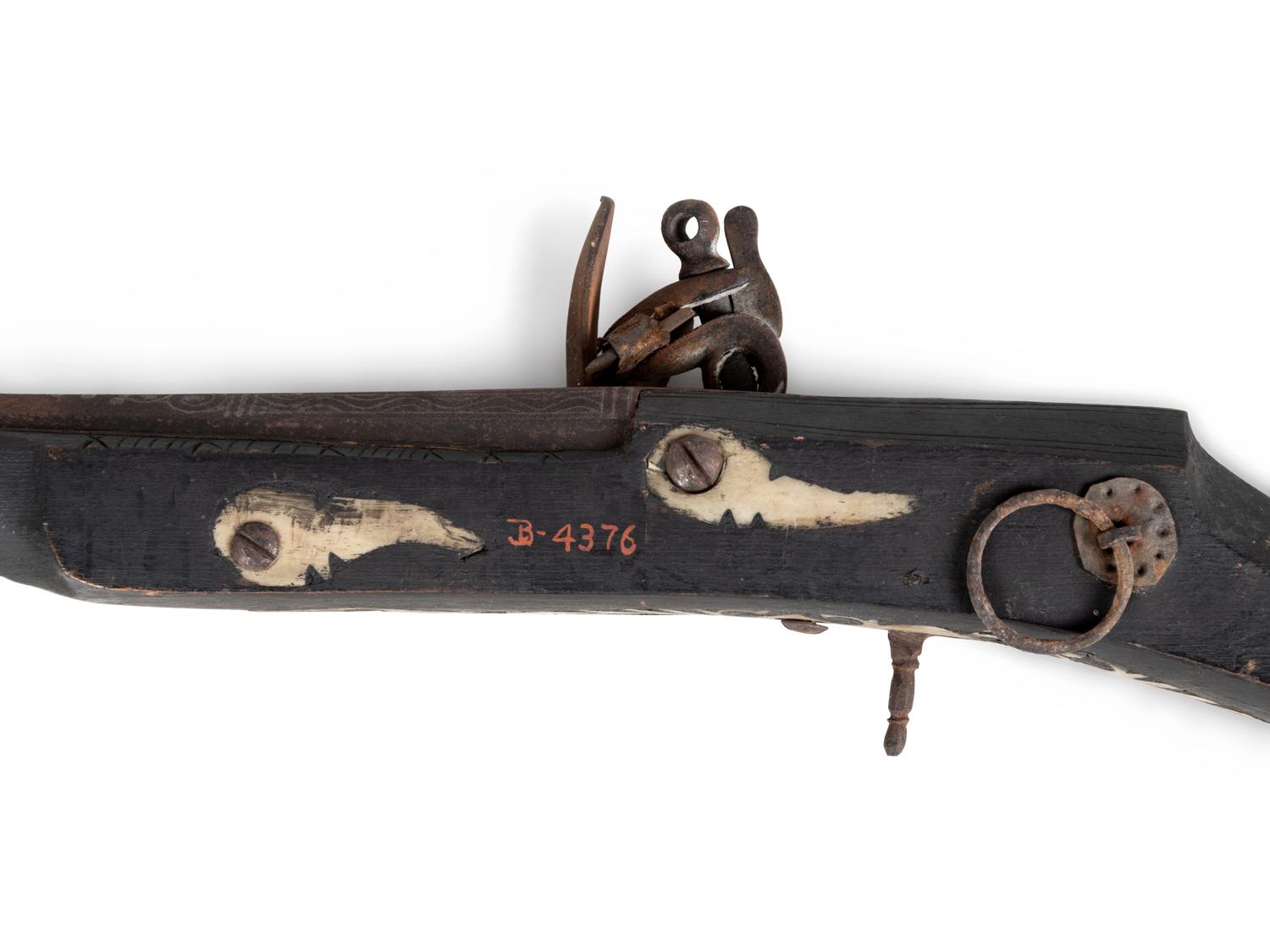 An Ottoman Bone and Metal Inlaid Flintlock Rifle