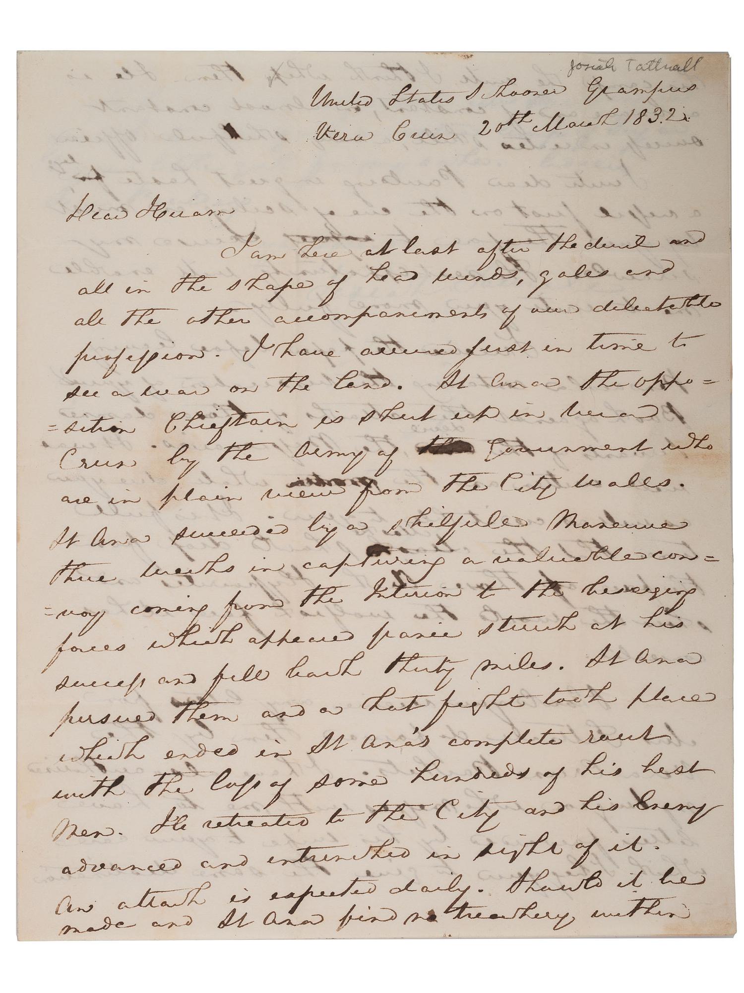[US NAVY]. TATTNALL, Commodore Josiah (1795-1871). Correspondence from Josiah Tattnall III to his longtime friend Commodore Hiram Paulding, 1830s-1850s. [ With: ] Paulding's manuscript account of their friendship.