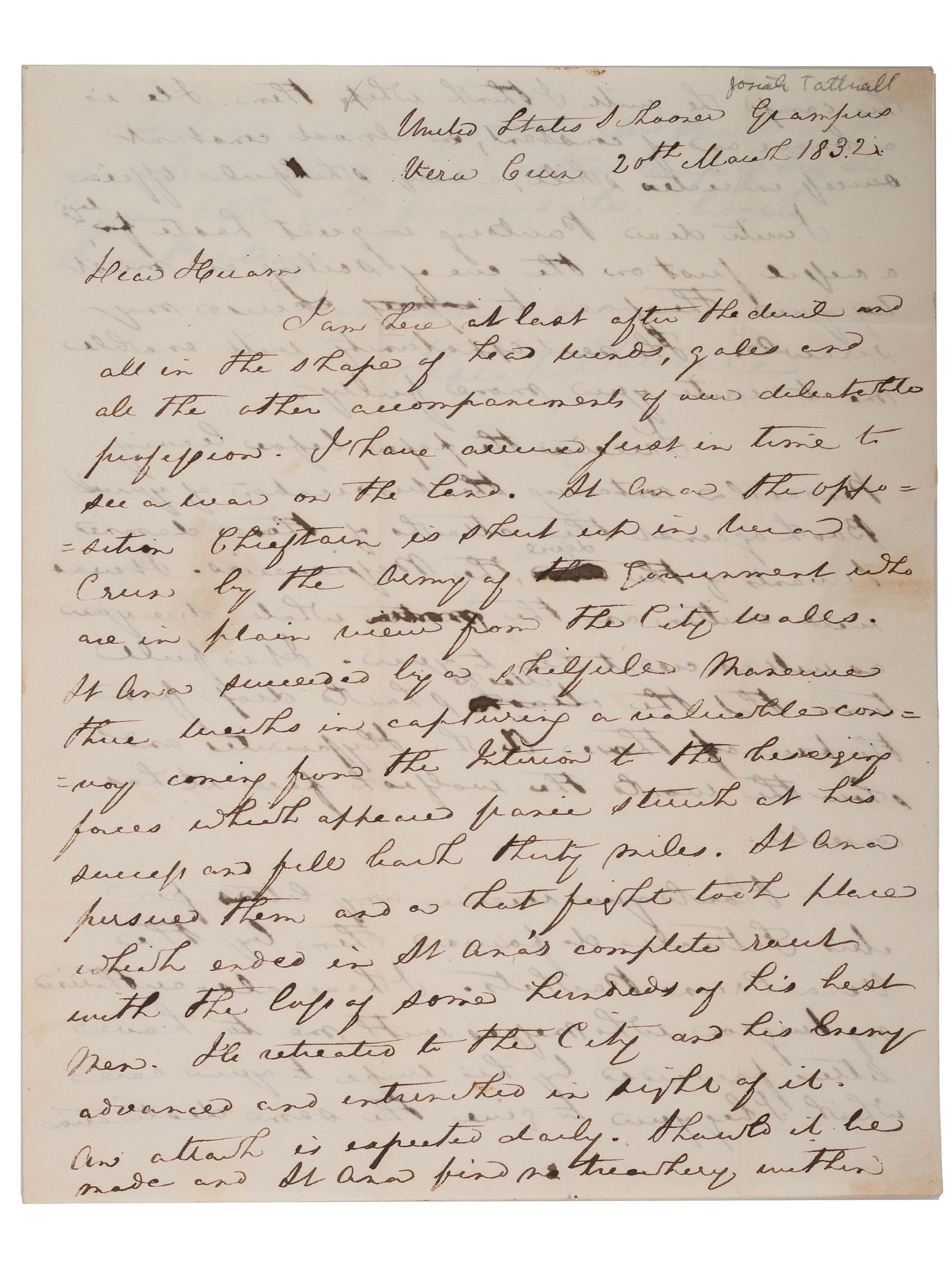 [US NAVY]. TATTNALL, Commodore Josiah (1795-1871). Correspondence from Josiah Tattnall III to his longtime friend Commodore Hiram Paulding, 1830s-1850s. [ With: ] Paulding's manuscript account of their friendship.
