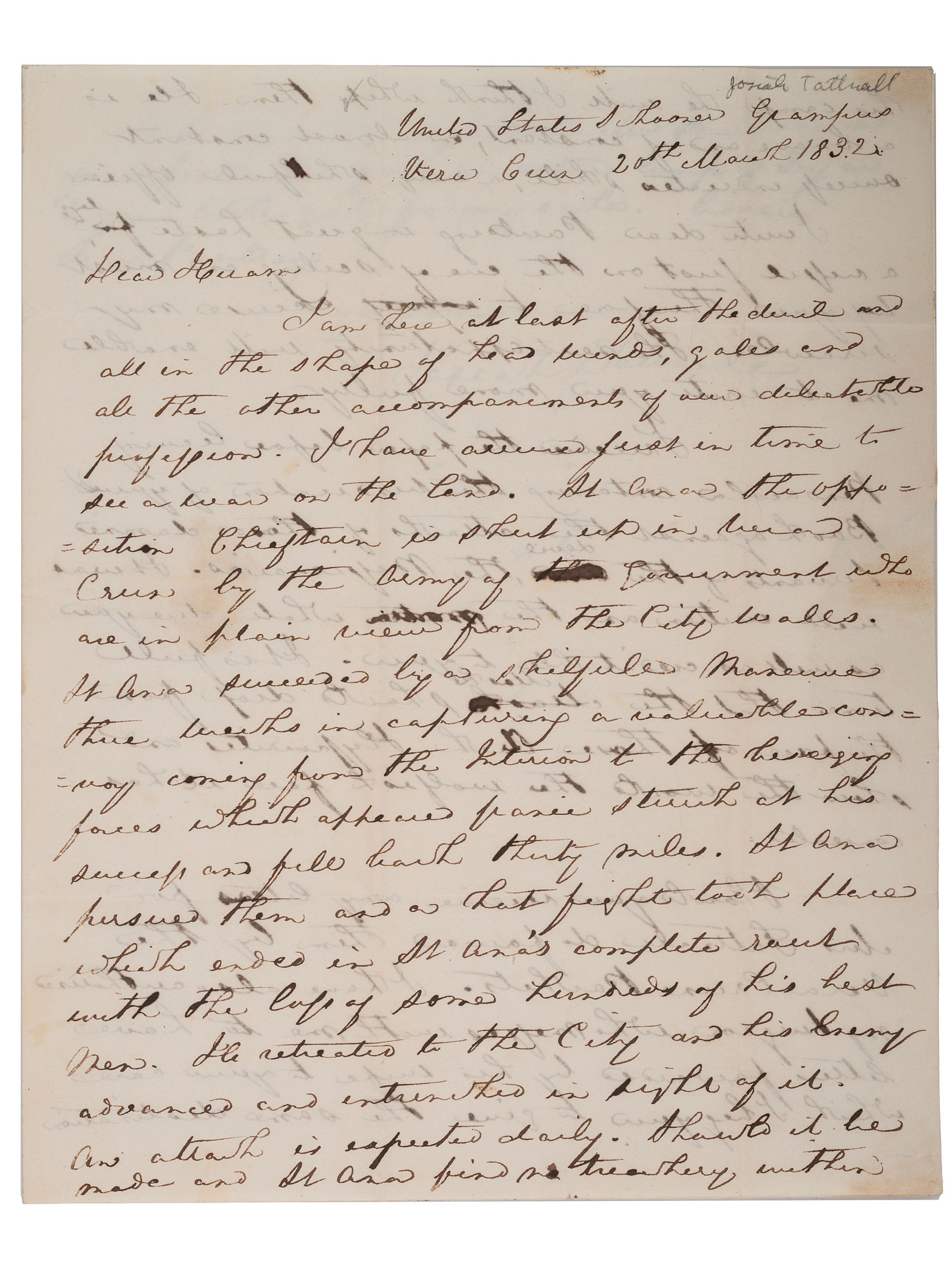 [US NAVY]. TATTNALL, Commodore Josiah (1795-1871). Correspondence from Josiah Tattnall III to his longtime friend Commodore Hiram Paulding, 1830s-1850s. [ With: ] Paulding's manuscript account of their friendship.