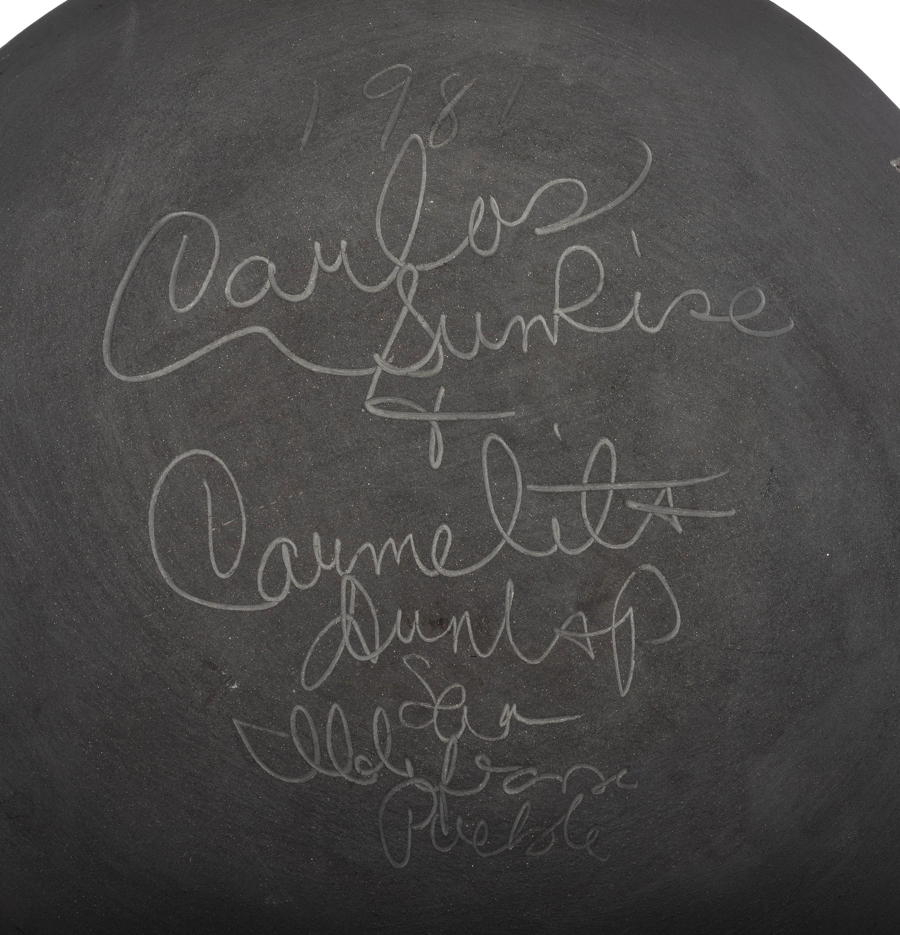 Blackware Pottery Plate